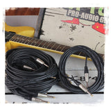 Guitar Cords (6 Pack) Instrument Cable by FAT TOAD - 20FT Wires 1/4 Inch Gold Straight-End for Electric, Acoustic, Bass, Keyboards, Speakers Sound AMP from GeekStands.com