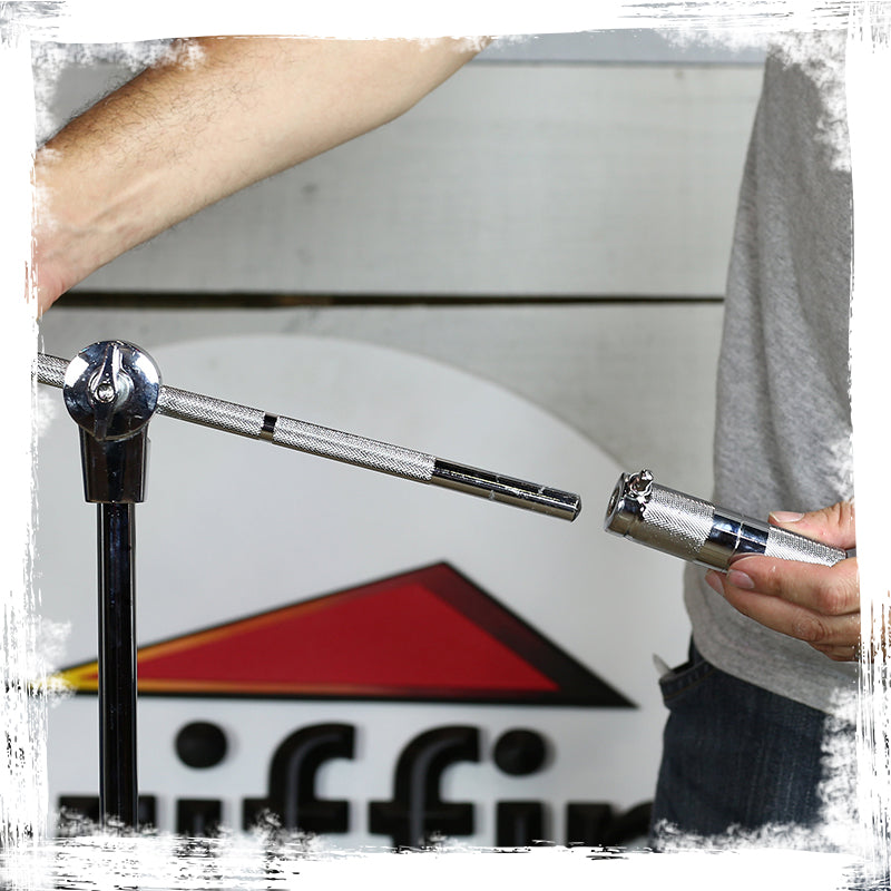 Cymbal Stand With Boom Arm by GRIFFIN (Pack of 2) | Drum Percussion Gear Hardware Set with Double Braced Legs | Counterweight Adapter for Mounting Heavy Duty Crash, Ride, Splash Cymbals For Drummers from GeekStands.com