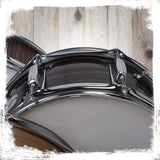 Deluxe Snare Drum by GRIFFIN - 14" x 5.5" Poplar Wood Shell with Zebra PVC Glossy Finish from GeekStands