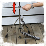Deluxe Hi-Hat Stand by GRIFFIN - Hi Hat Cymbal Pedal With Drum Key - HiHat Mount Chrome Legs from GeekStands