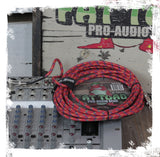 20 Foot Guitar Cords (16-Pack) by FAT TOAD - Right-Angle to Straight-End Instrument Cable with Tweed Cloth Jacket - 20FT 1/4-Inch TS Jack for Electric Guitar, Bass & Amp - Shielded 24 AWG Patch Conductor from GeekStands.com