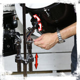 Double Tom Drum Stand with Cymbal Arm by GRIFFIN - Drummers Percussion Set Hardware with Dual Drum Mounts - Tom Holder with Double Braced Legs from GeekStands