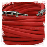 Male Jack Speaker Cables (2 Pack) (1/4" to 1/4) by FAT TOAD - 25ft Professional Pro Audio Red DJ Speakers PA Patch Cords - Quarter Inch 12 AWG Wire from GeekStands