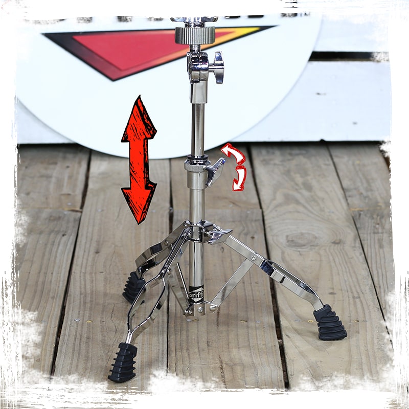 2-PACK Snare Drum Stand by GRIFFIN | Chrome Double Braced, Light Weight Mount for Standard Snares, Tom Drums & Practice Pad | Slip-Proof Gear Tilter & Clamp Style Basket Holder Percussion Hardware Kit from GeekStands.com