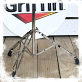 4 PACK - Straight Cymbal Stand Set by GRIFFIN | Double Braced Legs, Slip-Proof Gear Holder & Light-Duty for Mobile Drummers | Percussion Chrome Drum Hardware Kit for Mounting Crash & Splash Cymbals from GeekStands.com