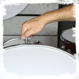 Deluxe Snare Drum by GRIFFIN - 14" x 5.5" Poplar Wood Shell with Zebra PVC Glossy Finish from GeekStands