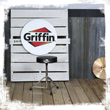 Drum Throne Stand by GRIFFIN - Padded Drummer’s Seat - Comfortable Drum Set Percussion Chair from GeekStands