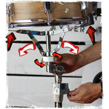 Premium Snare Drum Stand by GRIFFIN - Double Braced Heavy-Duty Weight Mount for Snares, Tom Drums & Adjustable Practice Pad - Percussion Hardware Kit from GeekStands.com