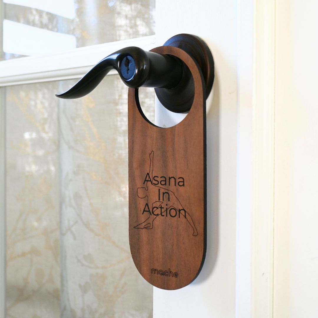 Self Care Sign | Yoga Door Hanger from Mache