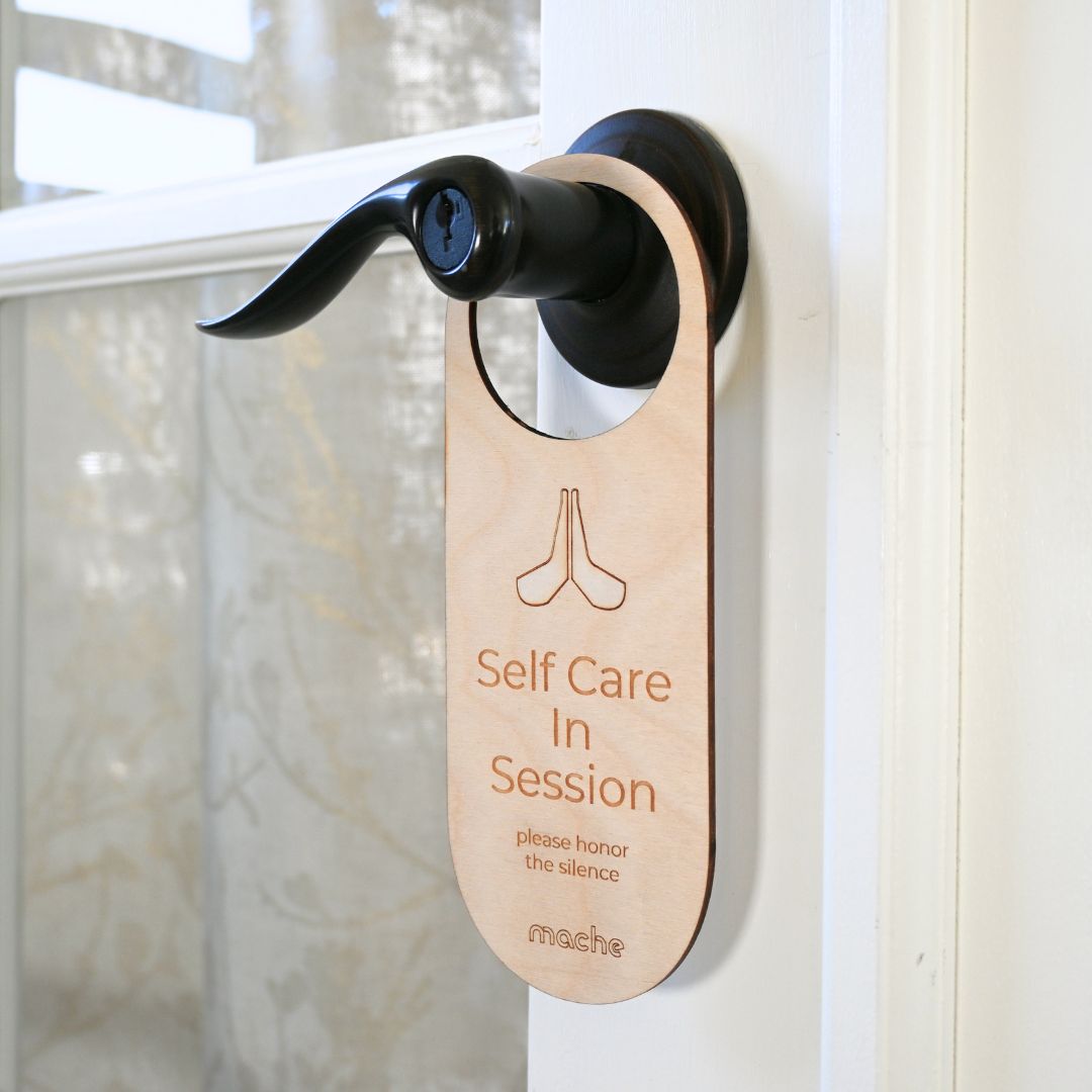Self Care Sign | Self Care Door Hanger from Mache