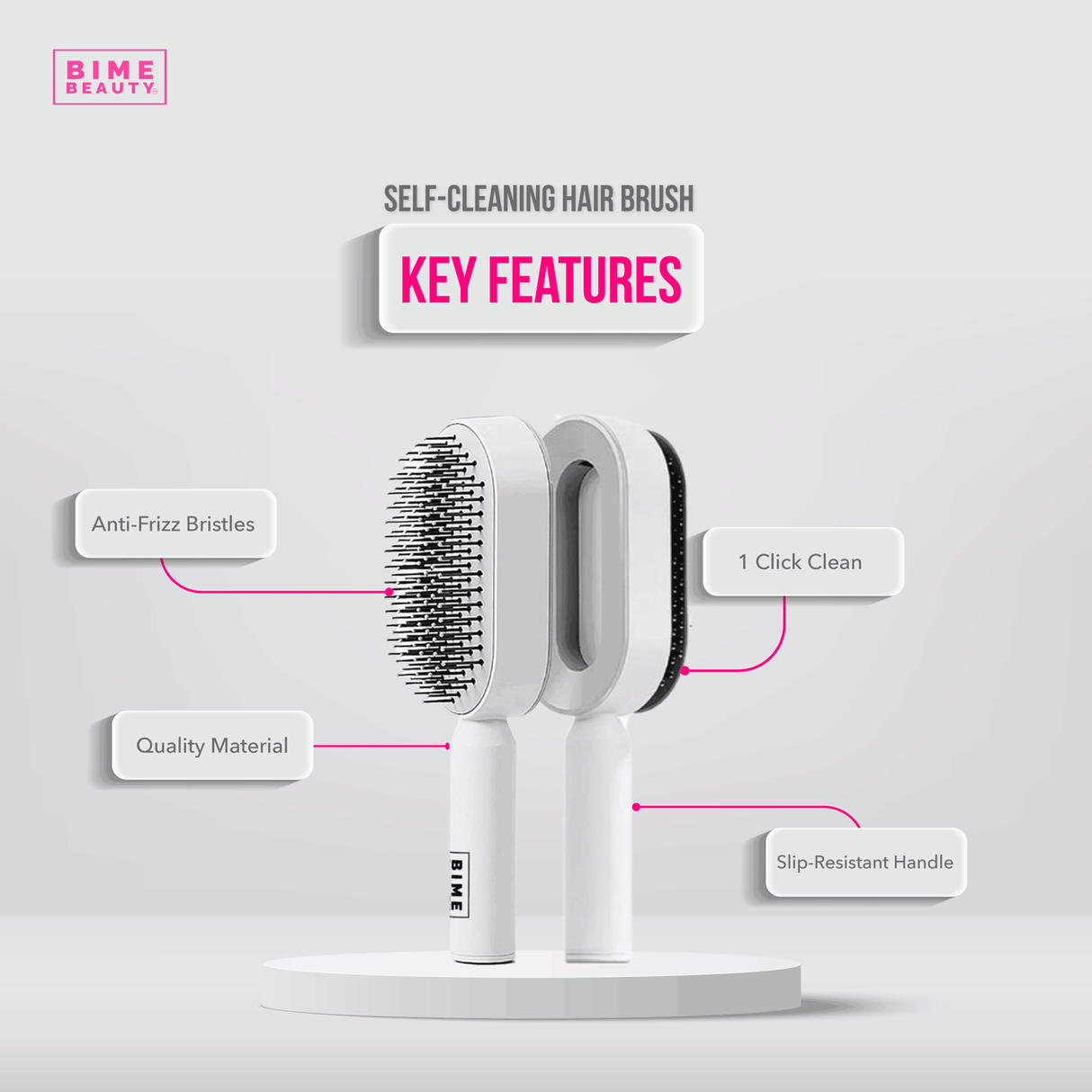 Self-Cleaning Hair Brush From BimeBeauty