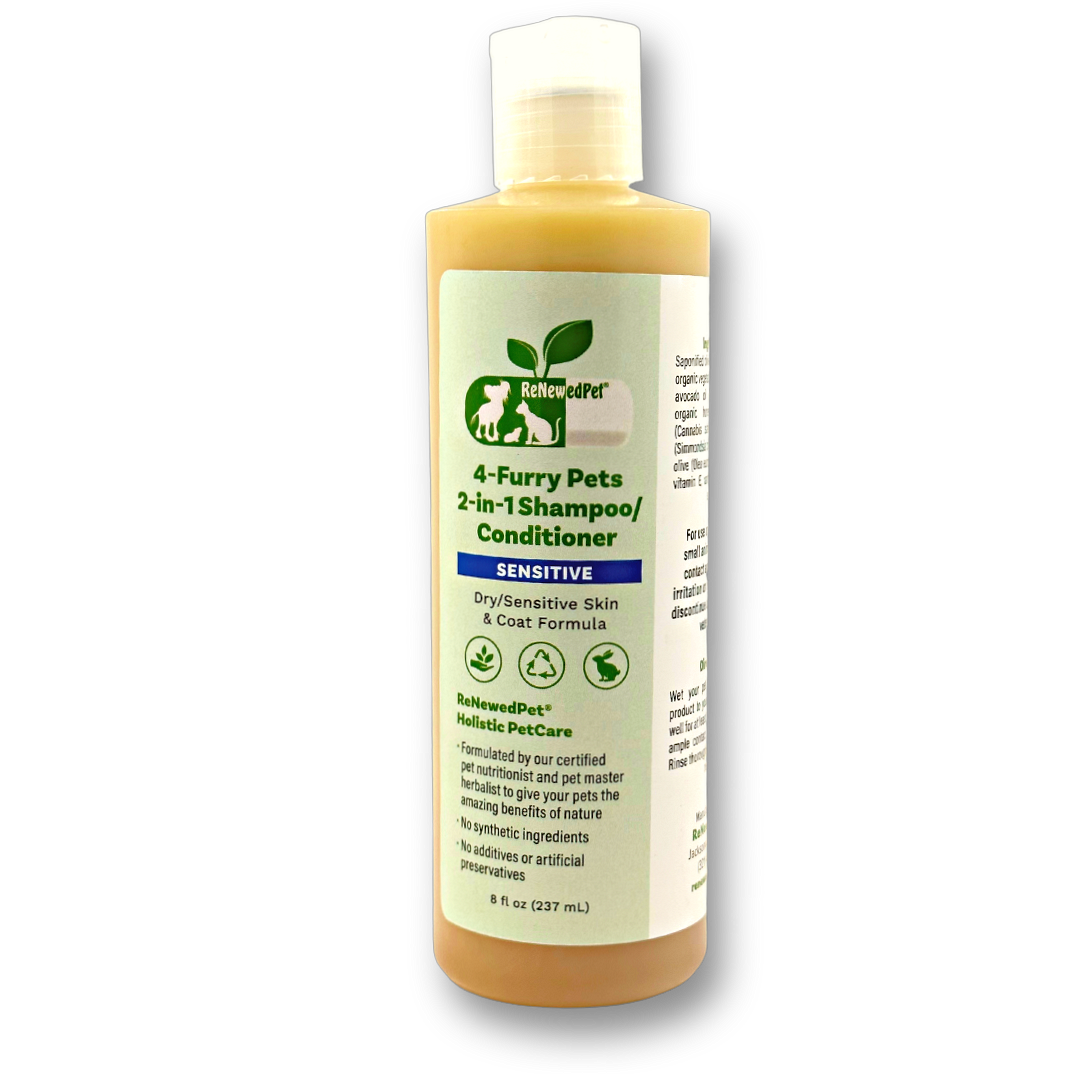4-FURRY PETS 2-IN-1 *SENSITIVE SHAMPOO + CONDITIONER from ReNewedPet