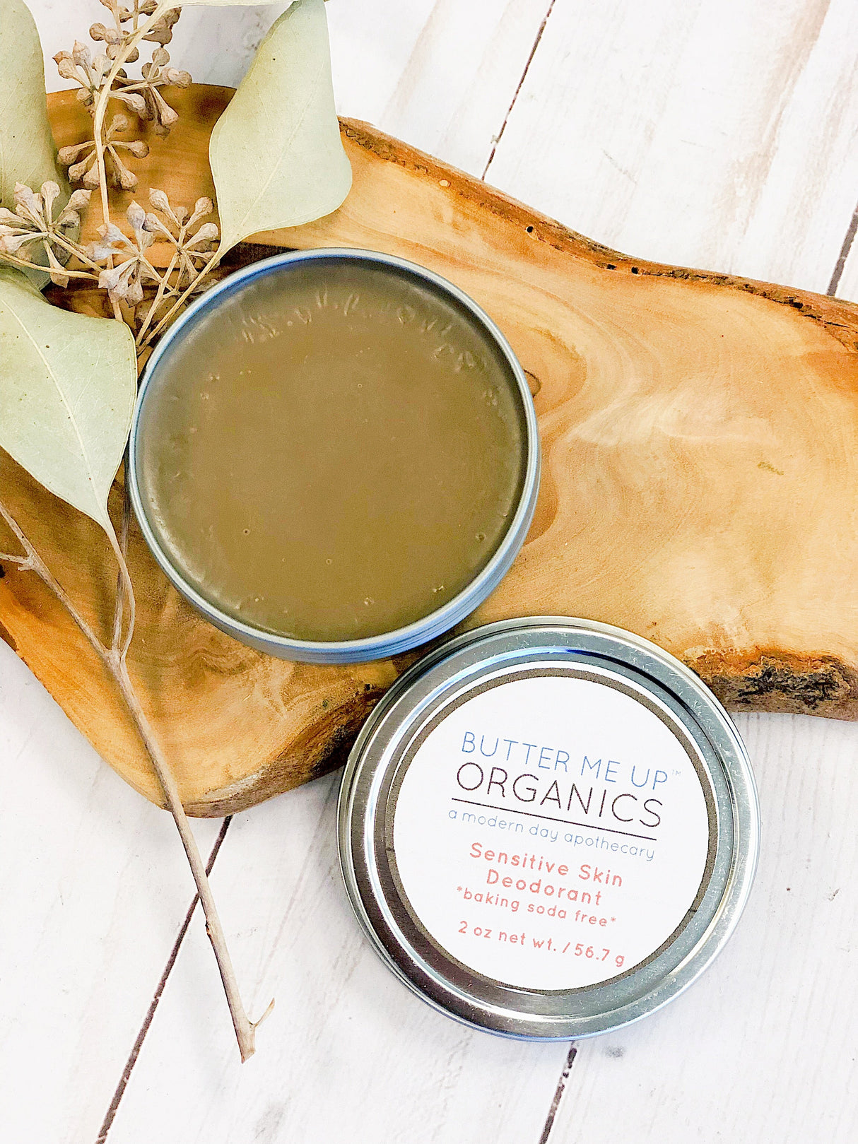 Organic Sensitive Skin Deodorant / BAKING SODA FREE from Butter Me Up Organics