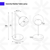 Serenity Marble Table Lamp from Ozarké