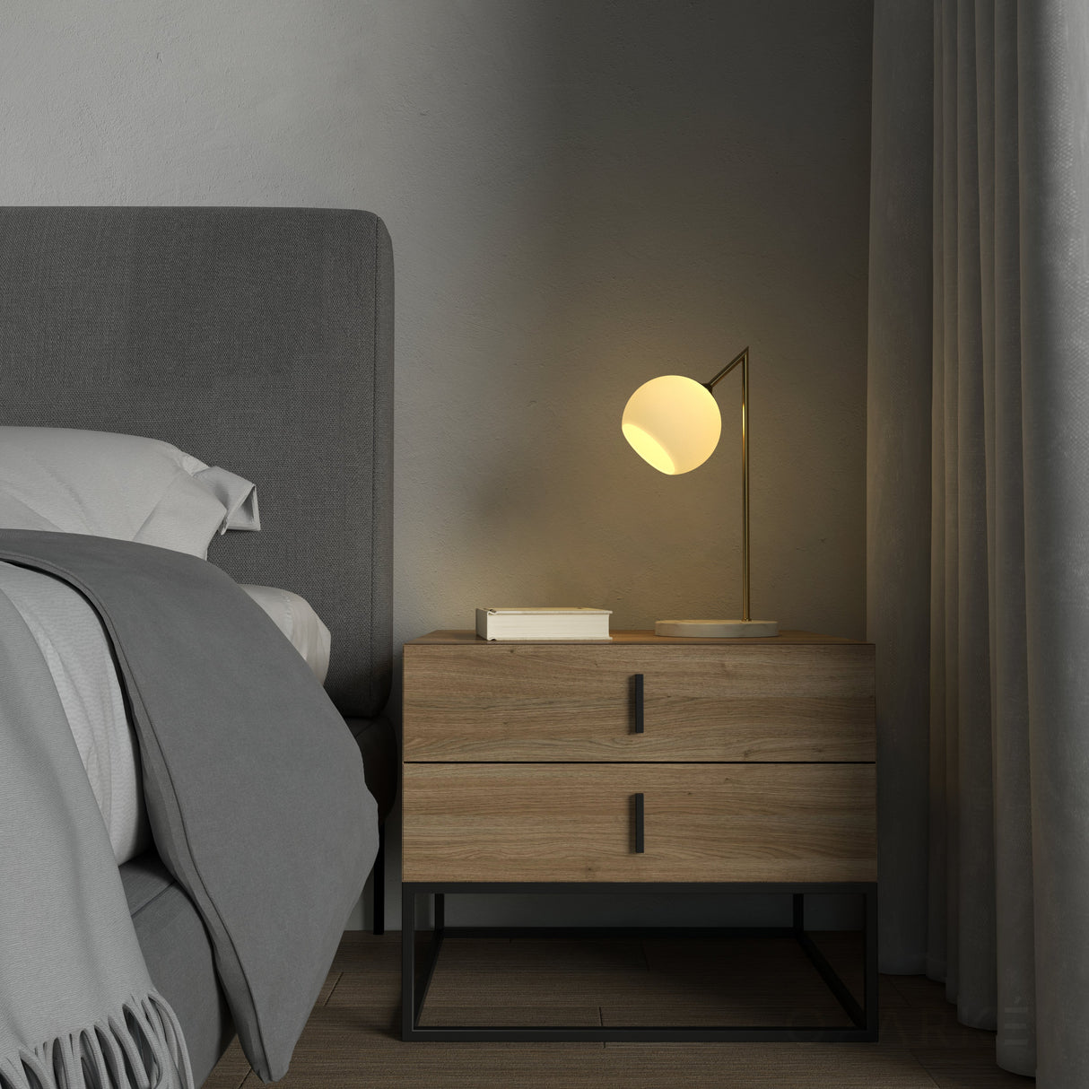 Serenity Marble Table Lamp from Ozarké