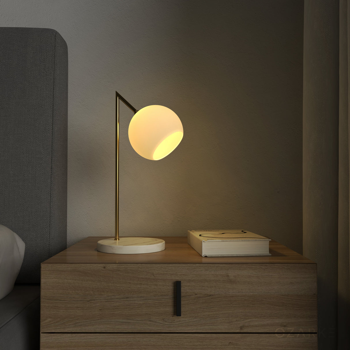 Serenity Marble Table Lamp from Ozarké