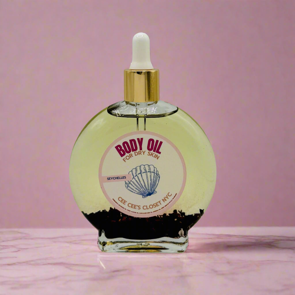Seychelles Scented Dry Body Oil from Cee Cee's Closet NYC