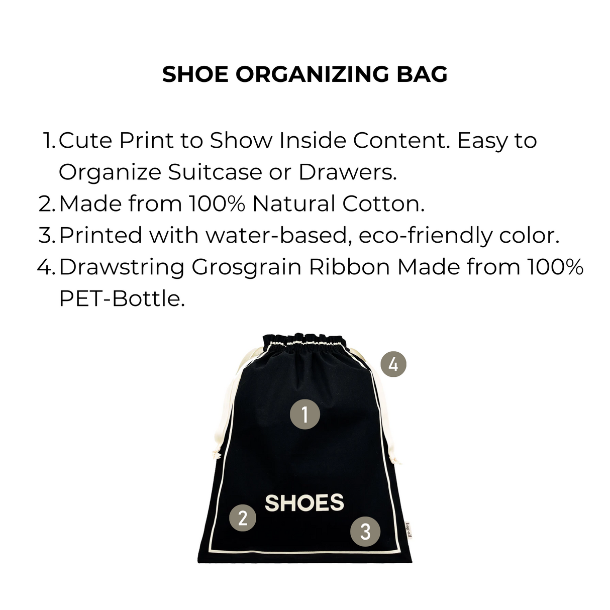 Couture Shoe Travel Bag, Black From Bag-all