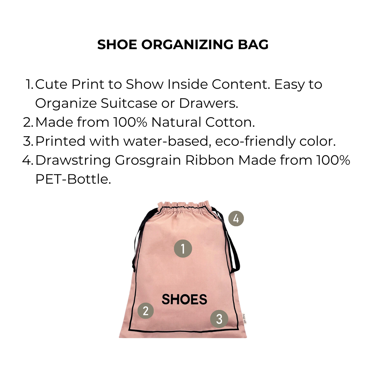 Couture Shoe Travel Bag, Pink/Blush From Bag-all