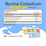 Miracle Moo Colostrum Powder | Unflavored | Grass-fed Colostrum with ImmunoLin from Miracle Moo