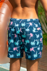 The Shorebreak | Navy Tropical Ball Hammock® Pouch 5" Swim Trunks from Shinesty