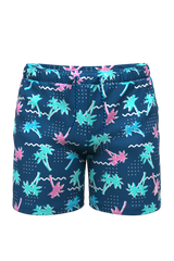 The Shorebreak | Navy Tropical Ball Hammock® Pouch 8" Swim Trunks from Shinesty