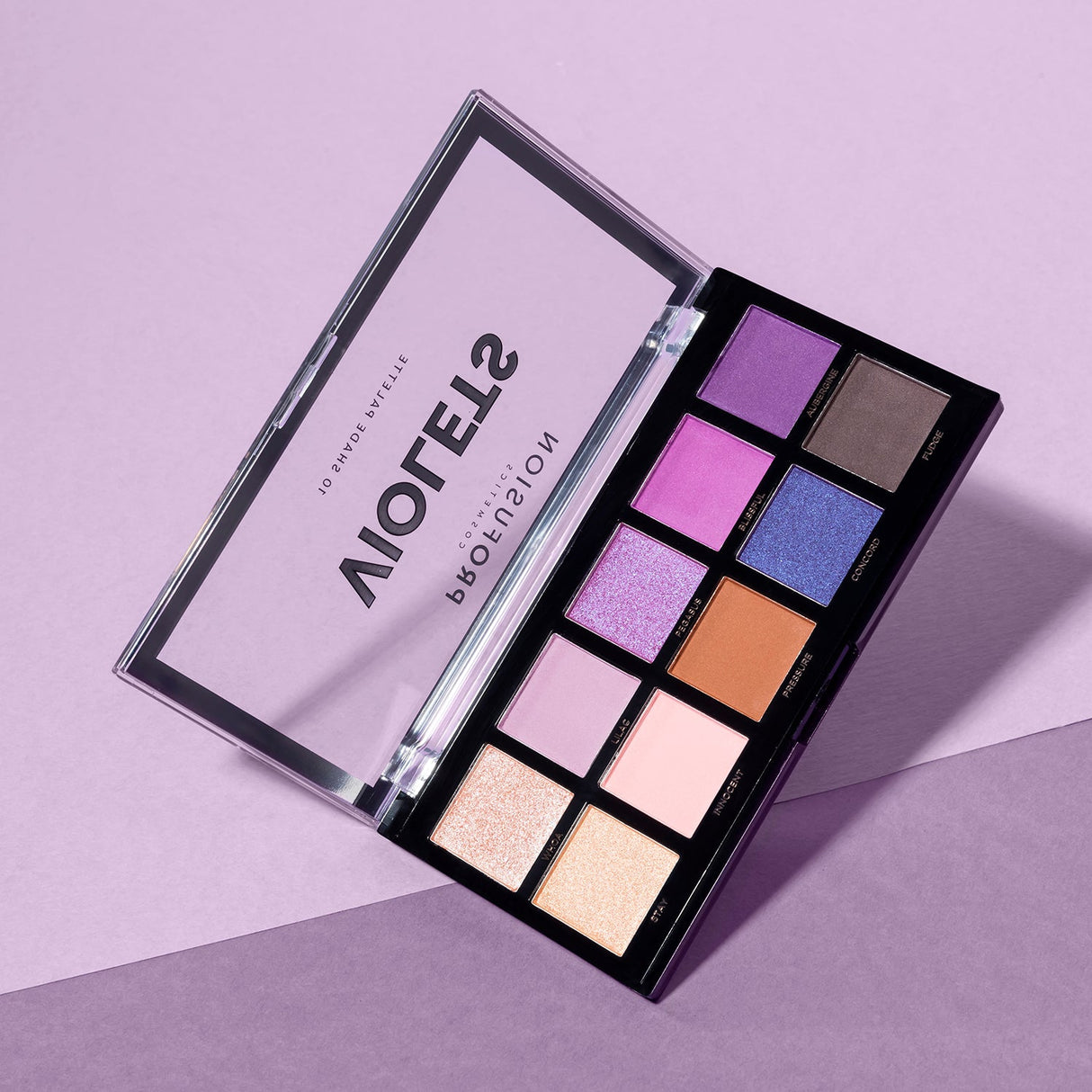 Violets 10 shade palette from Profusion Cosmetics