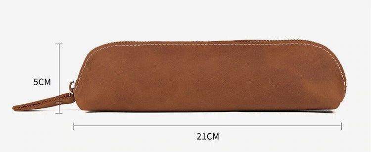 The Paavo Leather Pen Case | Leather Makeup Pouch from STEEL HORSE LEATHER