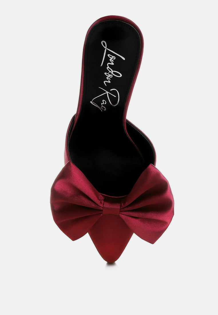 Sidonie Bow Detail Stiletto Mules from London Rag International