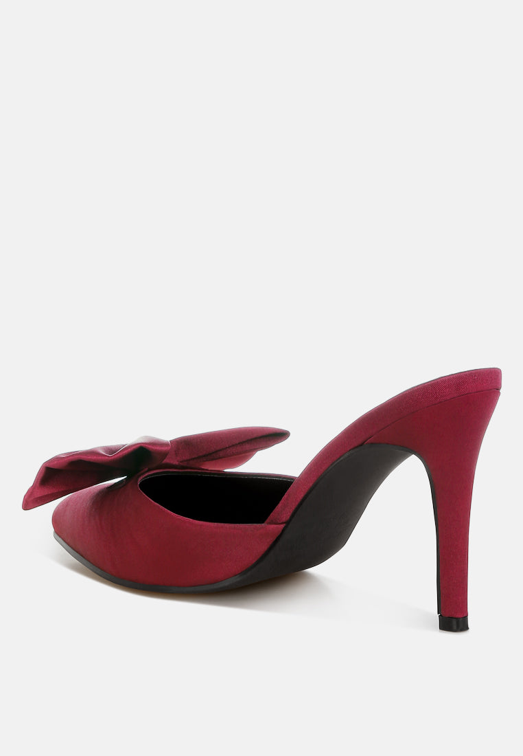 Sidonie Bow Detail Stiletto Mules from London Rag International