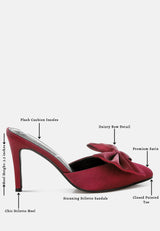 Sidonie Bow Detail Stiletto Mules from London Rag International