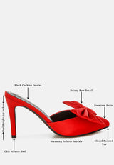 Sidonie Bow Detail Stiletto Mules from London Rag International
