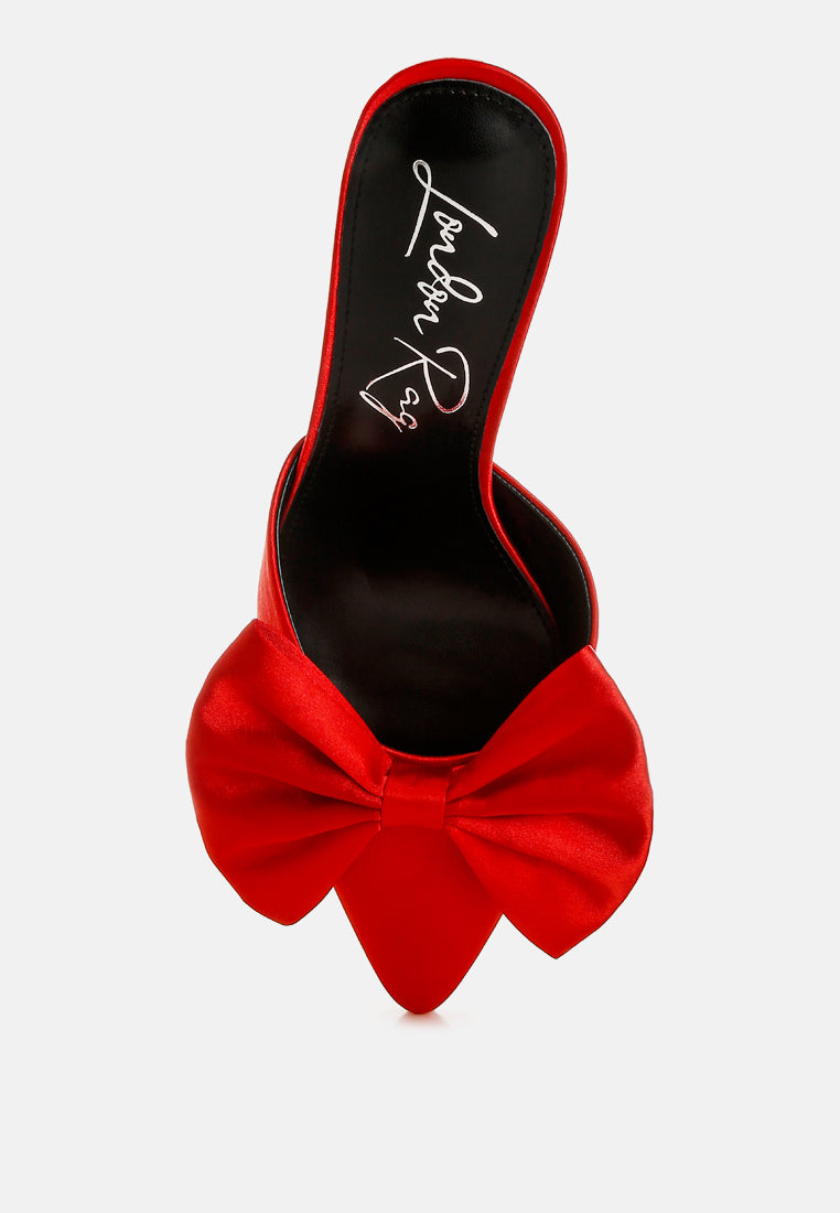 Sidonie Bow Detail Stiletto Mules from London Rag International