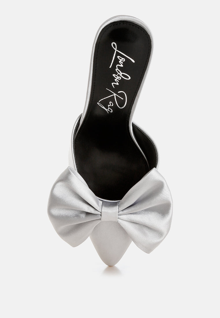 Sidonie Bow Detail Stiletto Mules from London Rag International