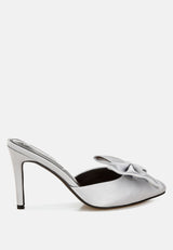 Sidonie Bow Detail Stiletto Mules from London Rag International