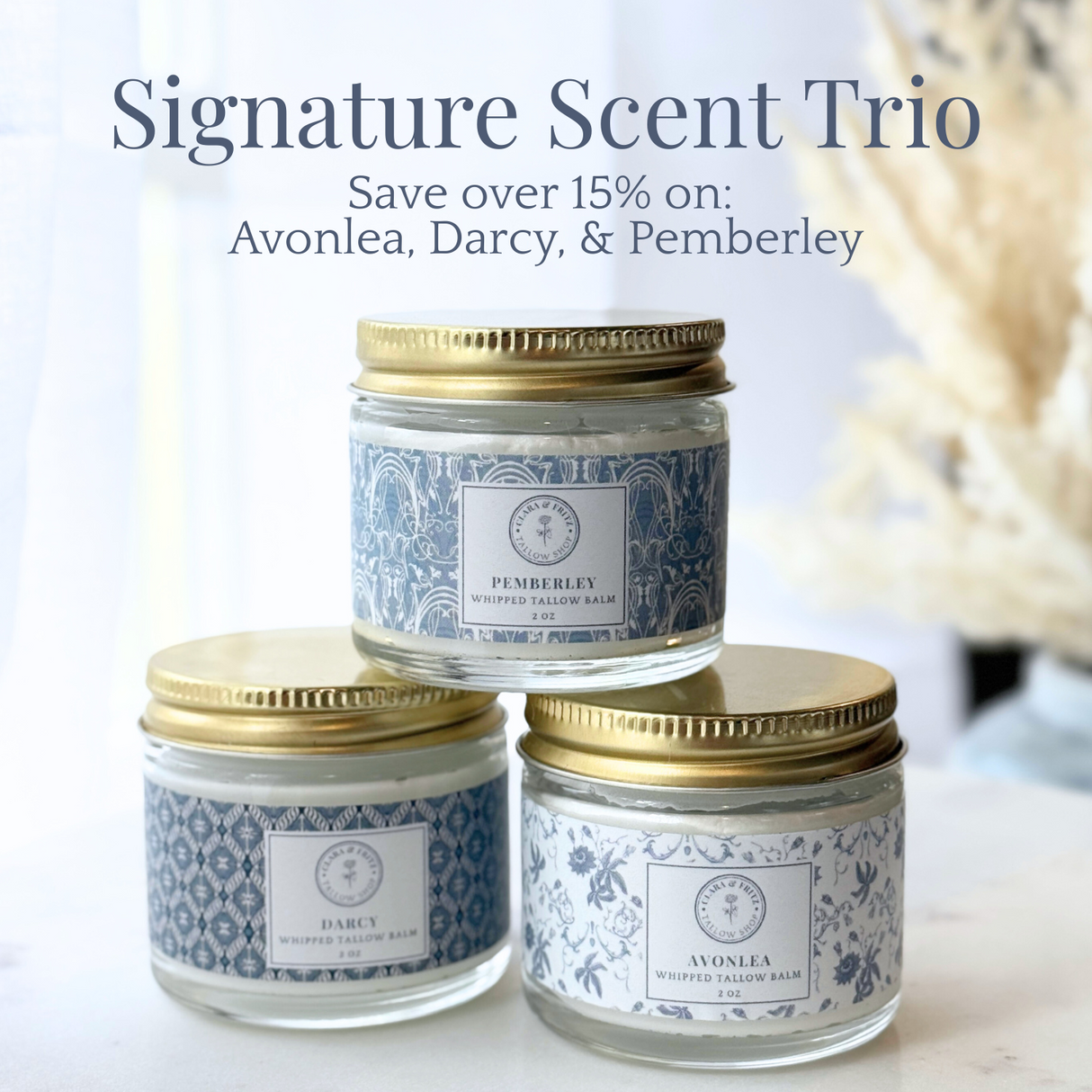 Darcy Frankincense & Cedarwood Scented Whipped Tallow Balm from Clara & Fritz Tallow Shop