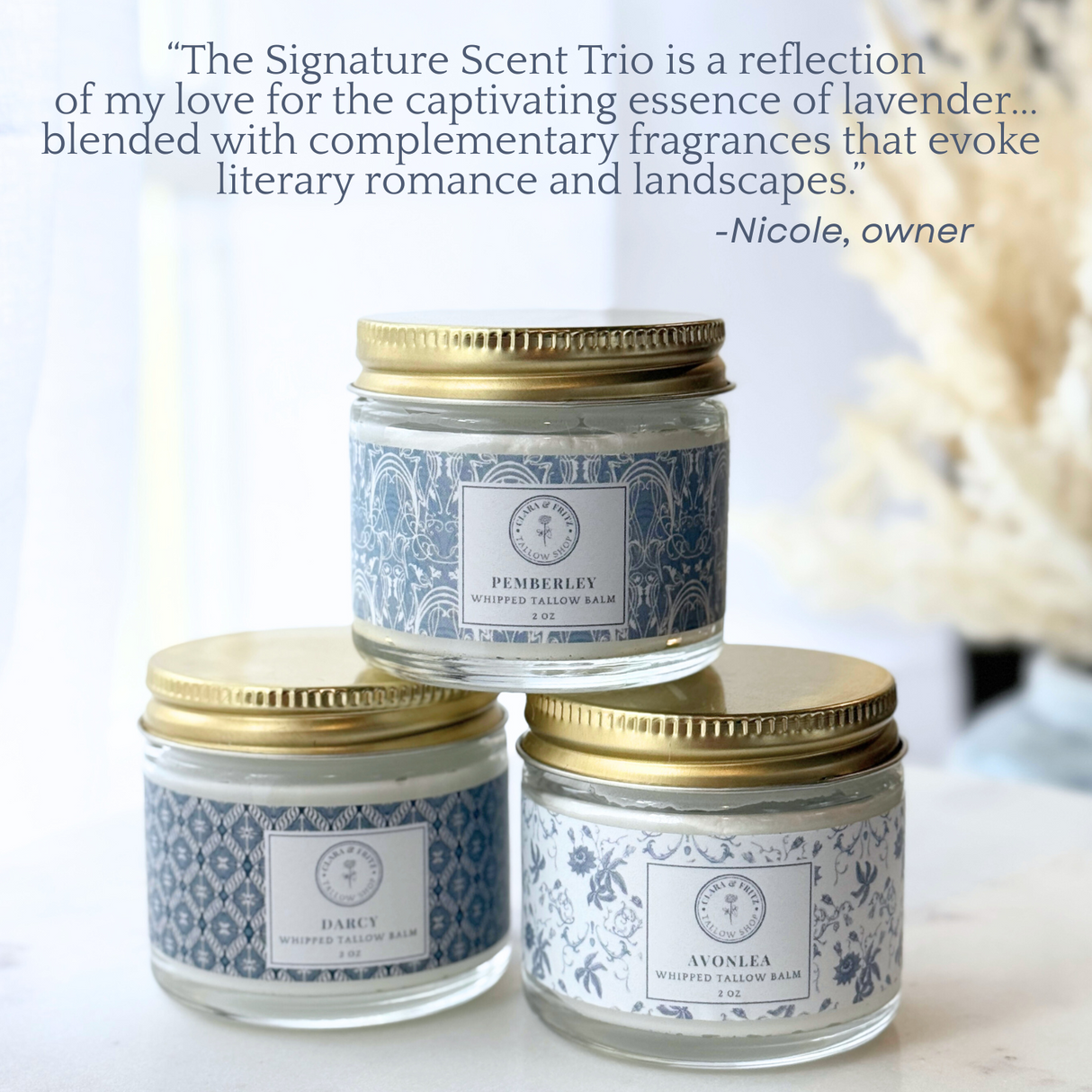 Signature Scent Trio from Clara & Fritz Tallow Shop