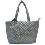 2-in-1 Large Quilted Zipper Tote with Pouch  from Madeline Love