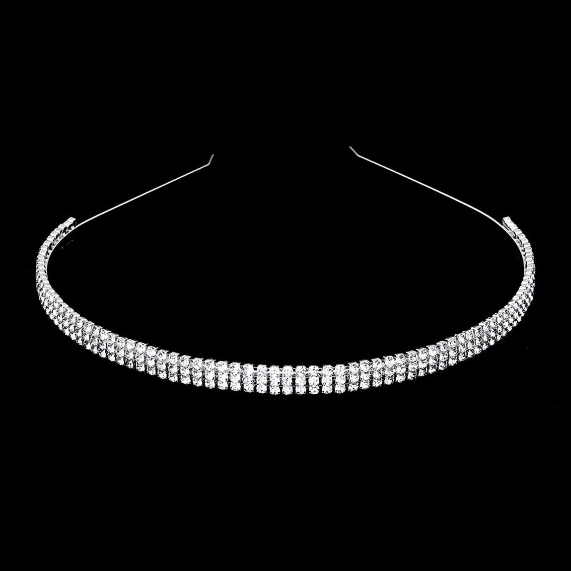 3 Rows crystal rhinestone headband from Madeline Love