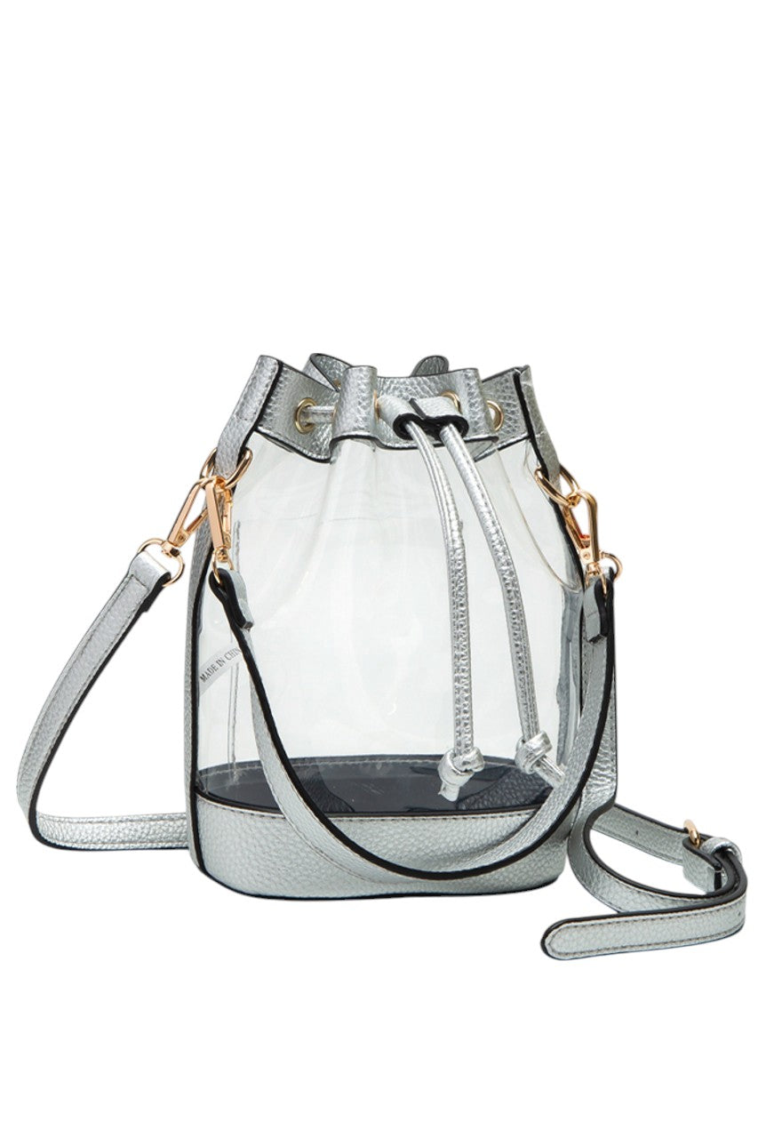 Clear Crossbody Stadium Bucket Bag from Madeline Love