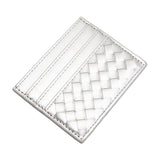Faux Leather Basket Weave Card Holder Wallet  from Madeline Love