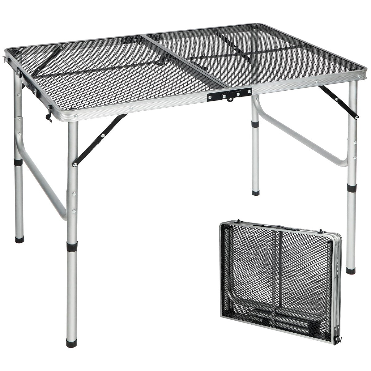 Folding Grill Table for Outside with Adjustable Height Legs From Redcamp