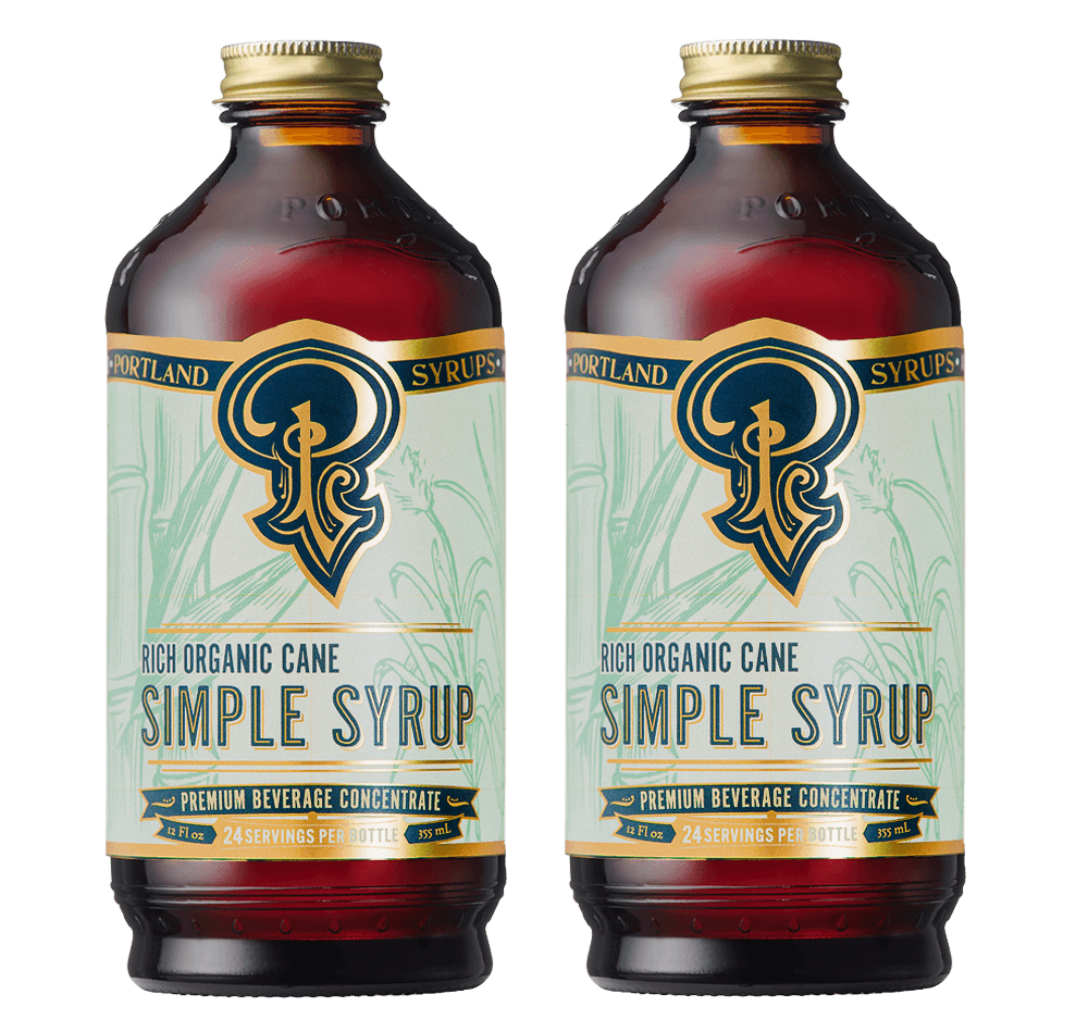 Rich Organic Cane Sugar Simple Syrup two-pack from Portland Syrups