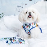 Frenchie Duo Reversible Harness - Ski Club from Frenchie Bulldog