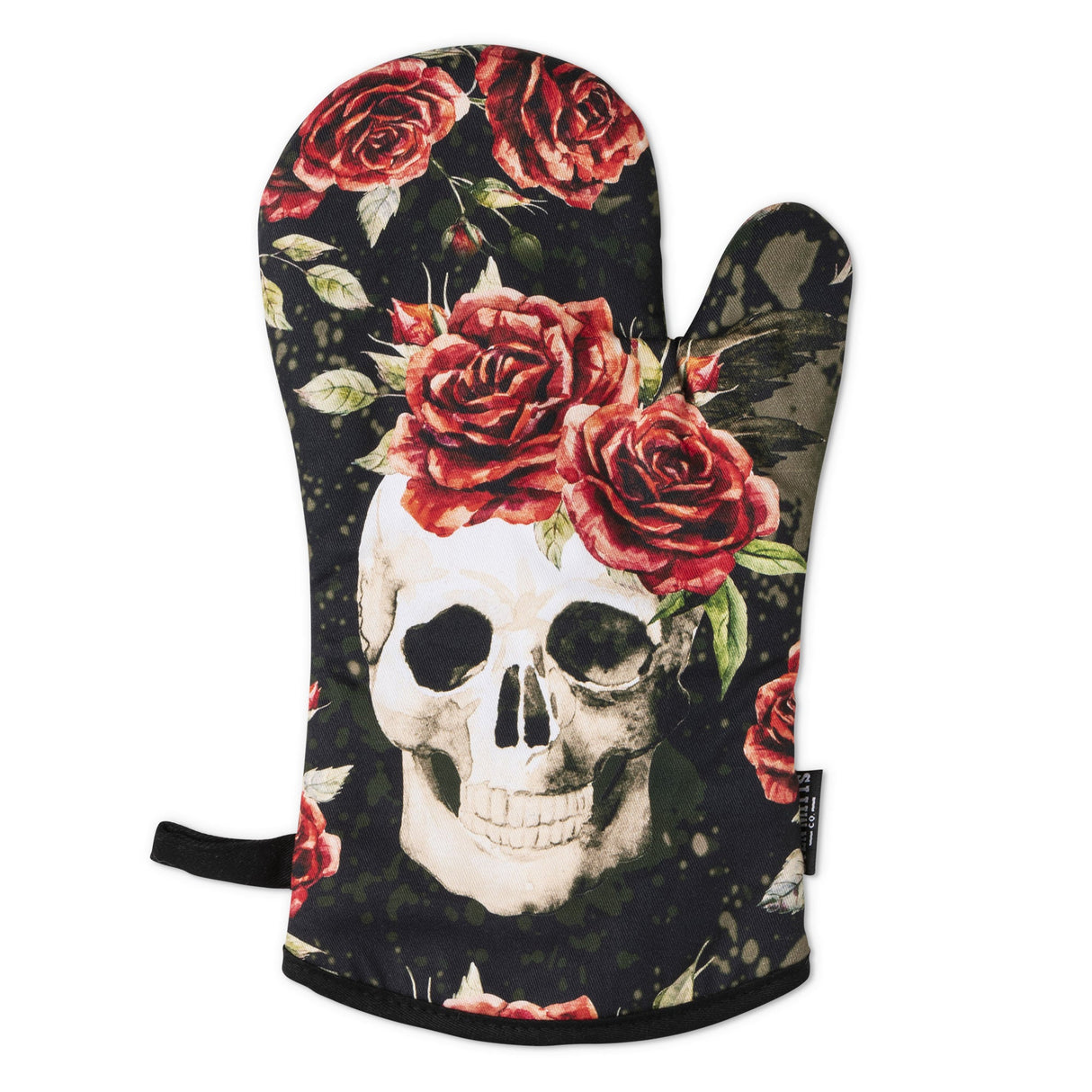 Skull Vintage Flower Oven Mitts And Potholder Set From Zapps Clothing