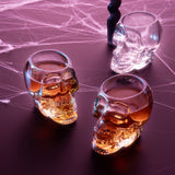 Skull Shot Glasses Set of 6 by The Wine Savant - 3oz Skull Glasses 3" H - Goth Gifts, Skull Gifts, Skull Decor, Skeleton Decor, Skull Shaped Glasses, Perfect for Halloween Themed Parties! from The Wine Savant