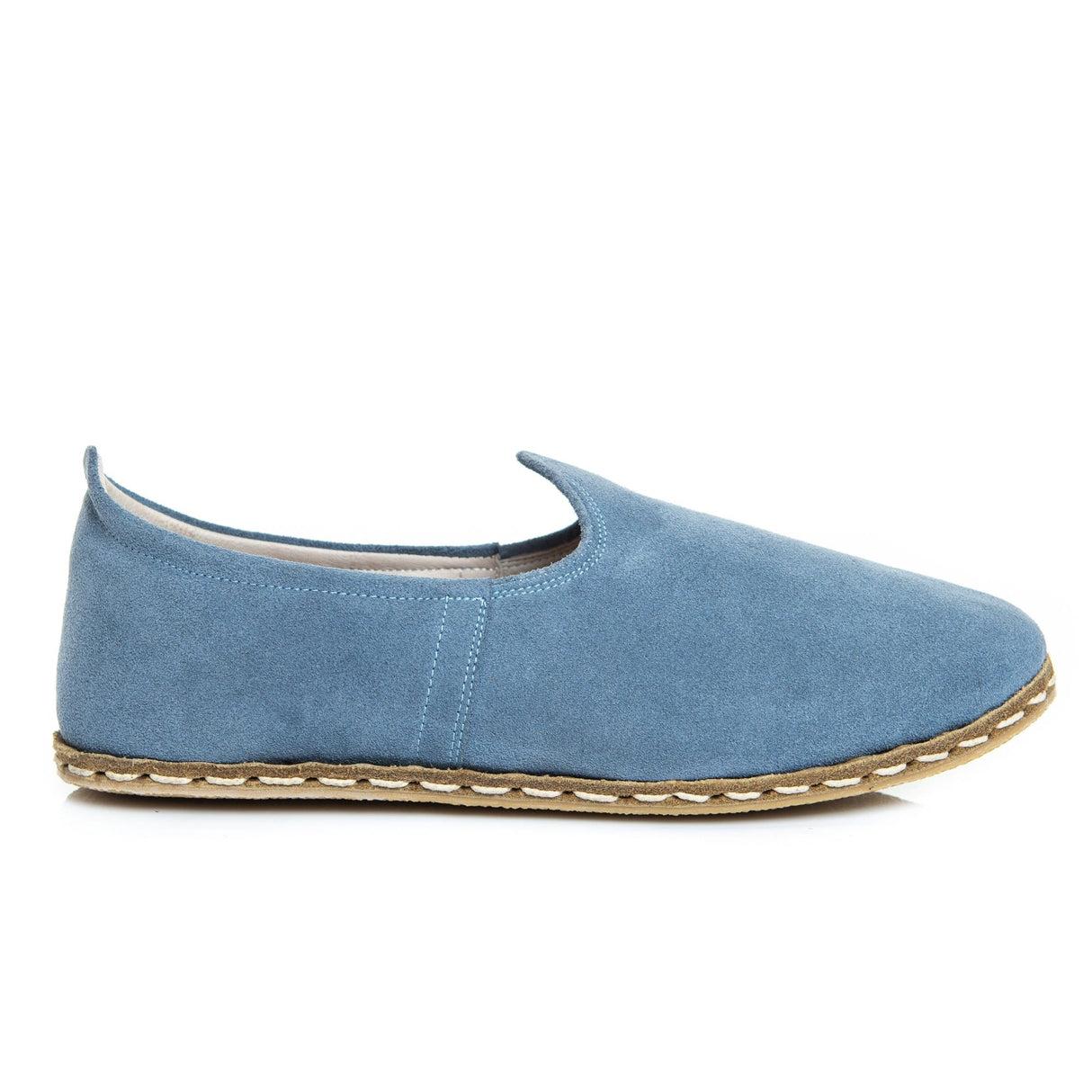 Men's Light Blue Slip On Shoes from Atlantis Handmade Shoes