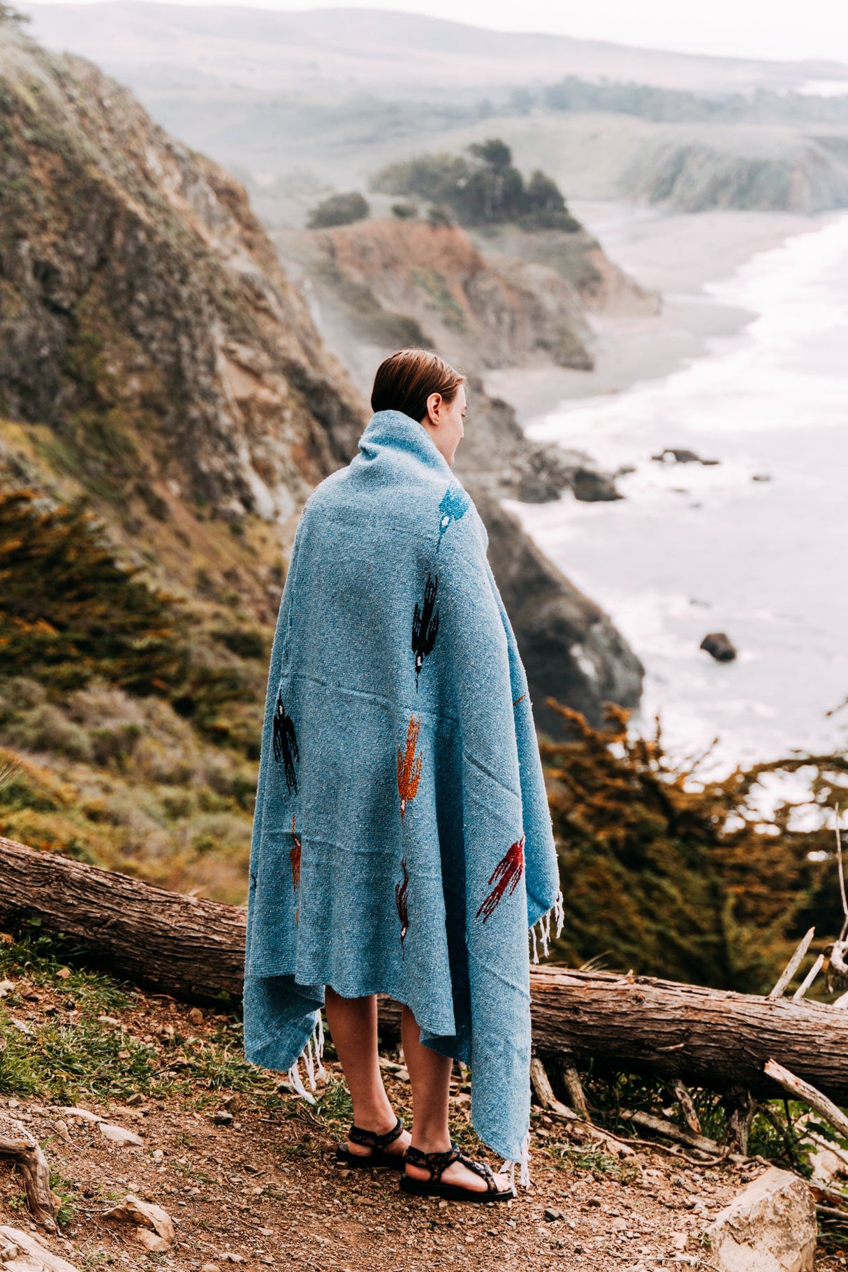 Sky Blue Baja Thunderbird Blanket from West Path