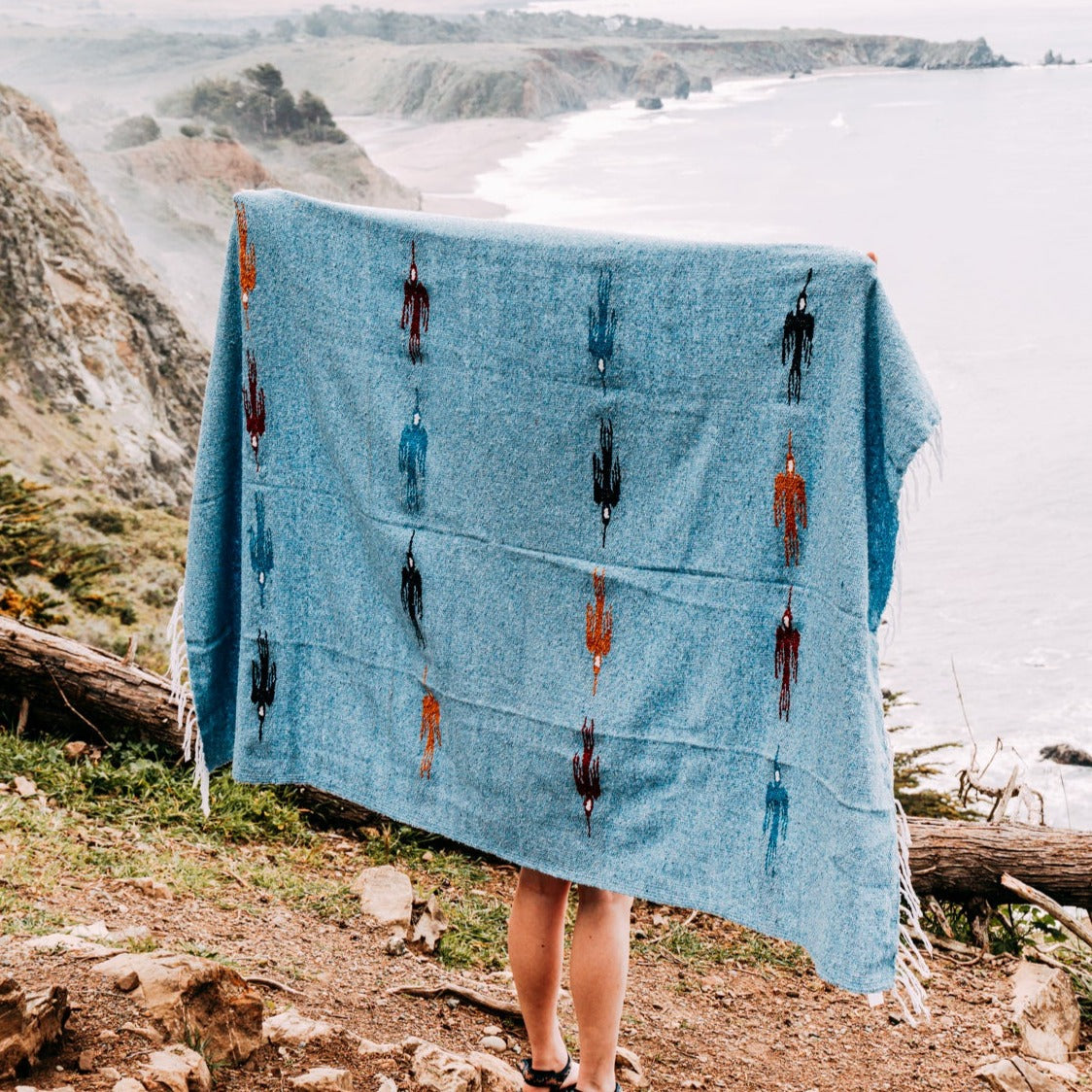 Sky Blue Baja Thunderbird Blanket from West Path