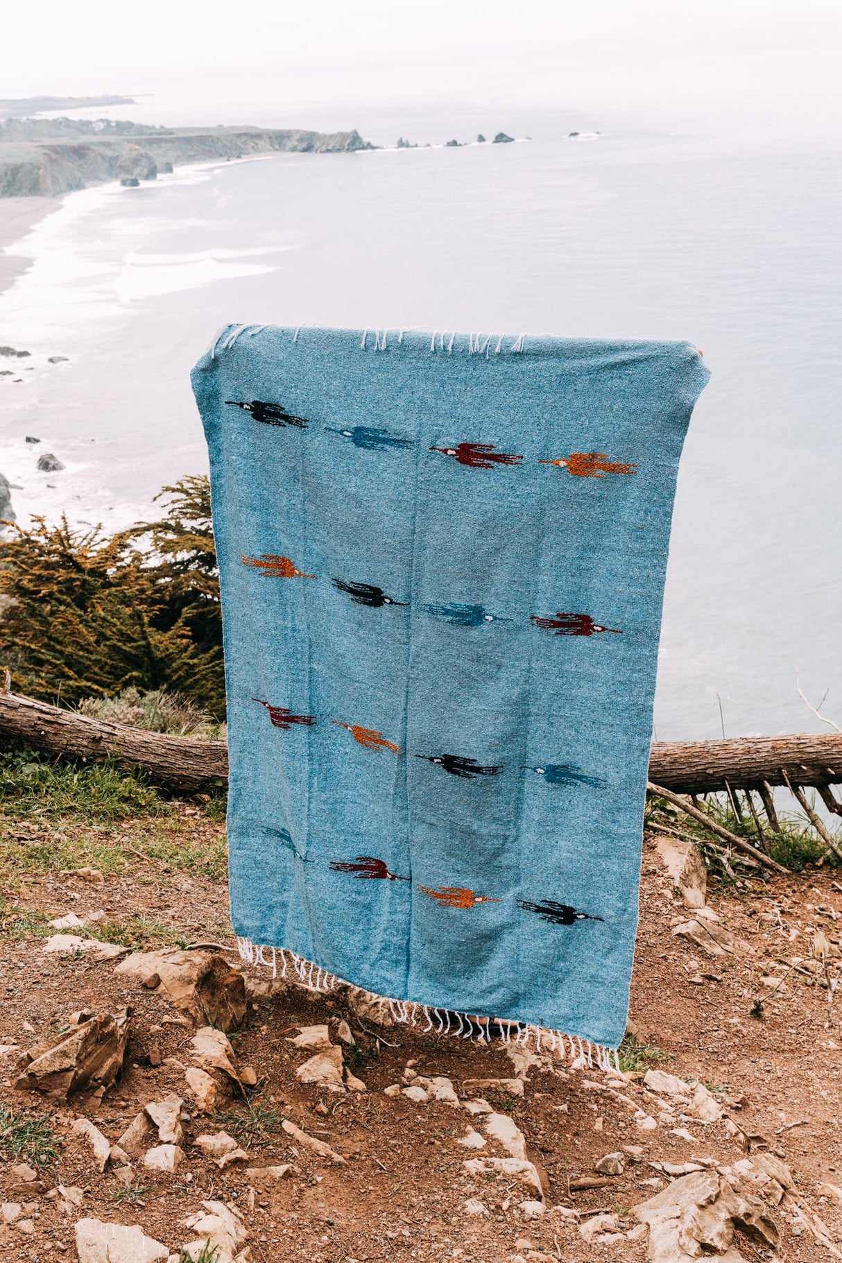 Sky Blue Baja Thunderbird Blanket from West Path